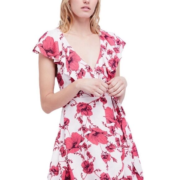 Free People French Quarter Wrap Mini Dress in the Size Small - Picture 5 of 12